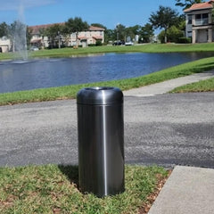 Beamnova 24 Gallon Blackened Stainless Steel Kitchen Trash Can Open Top Commercial Waste Container - Beamnovaus.com