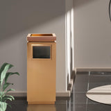 Load image into Gallery viewer, Beamnova 15 Gallon Rose Gold Stainless Steel Trash Can with Ashtray for Couryard Corridor - Beamnovaus.com