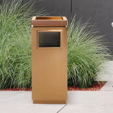 Load image into Gallery viewer, Beamnova 15 Gallon Rose Gold Stainless Steel Trash Can with Ashtray for Couryard Corridor - Beamnovaus.com