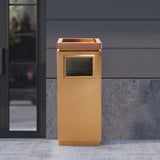Load image into Gallery viewer, Beamnova 15 Gallon Rose Gold Stainless Steel Trash Can with Ashtray for Couryard Corridor - Beamnovaus.com