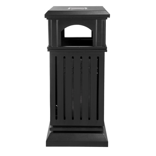 Beamnova 38 Gallon Heavy Duty Outdoor Trash Can with Locking Lid and Ashtray for Corridor Courtyard - Beamnovaus.com
