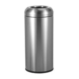 Load image into Gallery viewer, Beamnova 90L/24 Gallon Gunmetal Gray Metallic Round Stainless Steel Trash Can Open Top for Restaurant Bar Counter - Beamnovaus.com