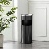 Load image into Gallery viewer, Beamnova 3 Gallon Black Stainless Steel Round Small Bathroom Trash Can - Beamnovaus.com