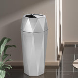 Load image into Gallery viewer, Beamnova 13 Gallon Silver Diamond Style Stainless Steel Trash Can with Ashtray for Couryard Corridor - Beamnovaus.com
