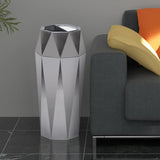 Load image into Gallery viewer, Beamnova 13 Gallon Silver Diamond Style Stainless Steel Trash Can with Ashtray for Hotel Lobby - Beamnovaus.com
