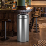 Load image into Gallery viewer, Beamnova 90L/24 Gallon Gunmetal Gray Metallic Round Stainless Steel Trash Can Open Top for Restaurant Bar Counter - Beamnovaus.com