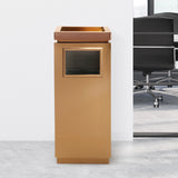 Load image into Gallery viewer, beamnova-modern-office-trash-bin-golden-metal