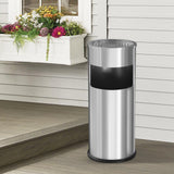 Load image into Gallery viewer, Beamnova 30L/8 Gallon Silver Stainless Steel Trash Can with Ashtray for Couryard Corridor - Beamnovaus.com