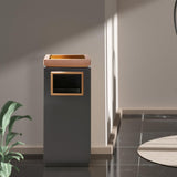 Load image into Gallery viewer, Beamnova 15 Gallon Black with Gold Frame Stainless Steel Trash Can for Couryard Corridor - Beamnovaus.com