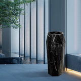 Load image into Gallery viewer, Beamnova 13 Gallon Black Marbling Diamond Style Stainless Steel Trash Can with Ashtray for Hotel Lobby - Beamnovaus.com