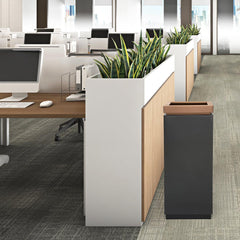 Beamnova 15 Gallon Black with Gold Frame Stainless Steel Office Trash Can with Ashtray Open Top - Beamnovaus.com