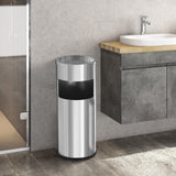 Load image into Gallery viewer, Beamnova 3 Gallon Silver Stainless Steel Round Small Bathroom Trash Can - Beamnovaus.com