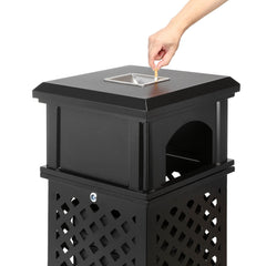 Beamnova 38 Gallon Heavy Duty Outdoor Trash Can with Locking Lid for Courtyard Corridor - Beamnovaus.com