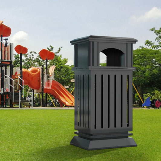 Beamnova 55 Gallon Heavy Duty Outdoor Trash Can with Locking Lid and Ashtray for Park Green Area - Beamnovaus.com