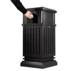 Beamnova 55 Gallon Heavy Duty Outdoor Trash Can with Locking Lid and Ashtray for Plaza Pedestrian Mall - Beamnovaus.com