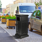 Load image into Gallery viewer, Beamnova 38 Gallon Heavy Duty Outdoor Trash Can with Locking Lid for Street Sidewalk - Beamnovaus.com