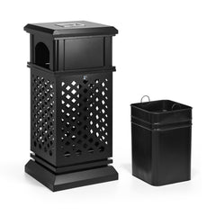 Beamnova 38 Gallon Heavy Duty Outdoor Trash Can with Locking Lid for Street Sidewalk - Beamnovaus.com