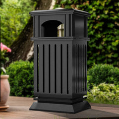 Beamnova 55 Gallon Heavy Duty Outdoor Trash Can with Locking Lid and Ashtray for Street Sidewalk - Beamnovaus.com
