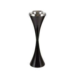 Black Stainless Steel Floor Standing Ashtray Receptacle with Lid for Office - Beamnovaus.com