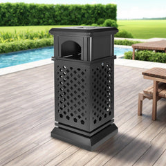 Beamnova 38 Gallon Heavy Duty Outdoor Trash Can with Locking Lid for Courtyard Corridor - Beamnovaus.com