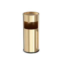 Beamnova 3 Gallon Gold Stainless Steel Round Small Bathroom Trash Can with Lid - Beamnovaus.com